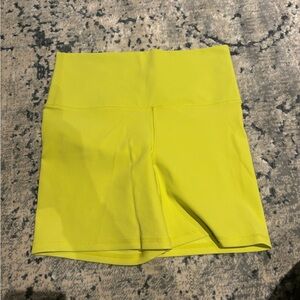 Lime green/yellow biker shorts size medium never worn